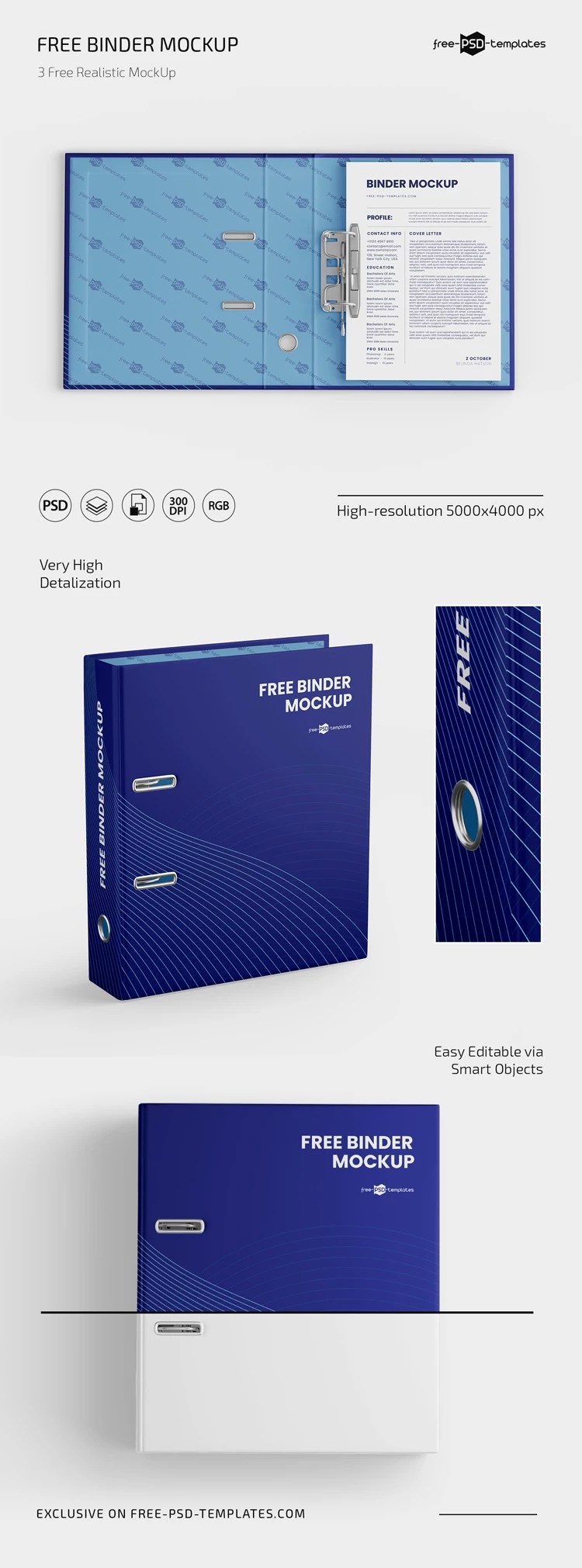 Free Binder Mockup PSD Template Set Free PSD Templates
