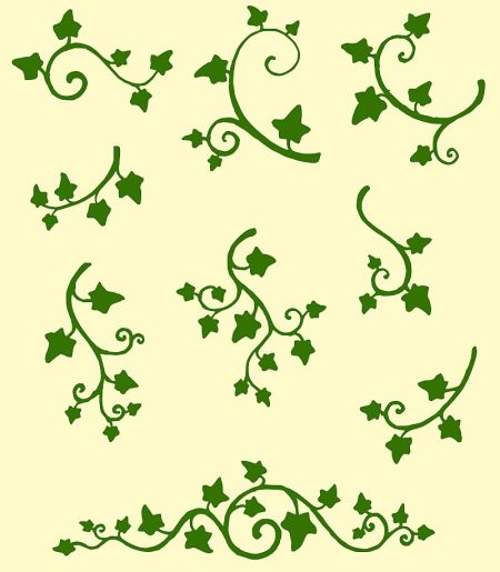 アイビーの飾り罫9種類 ベクトル 透過png Free Style All Free