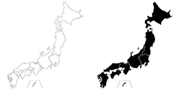 日本列島 イラスト素材 [ 870676 ] - フォトライブラリー Photolibrary 日本地図のフリーイラスト無料ダウンロードサイト『Free Japan Map』