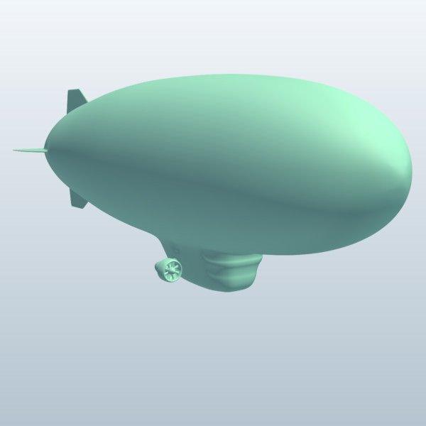Blimp v2 Free 3D Model .obj .stl Free3D
