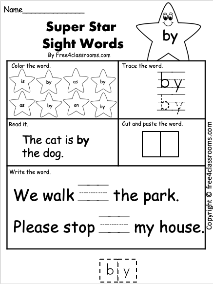 Free Sight Word Worksheet - by - Free Worksheets - Free4Classrooms