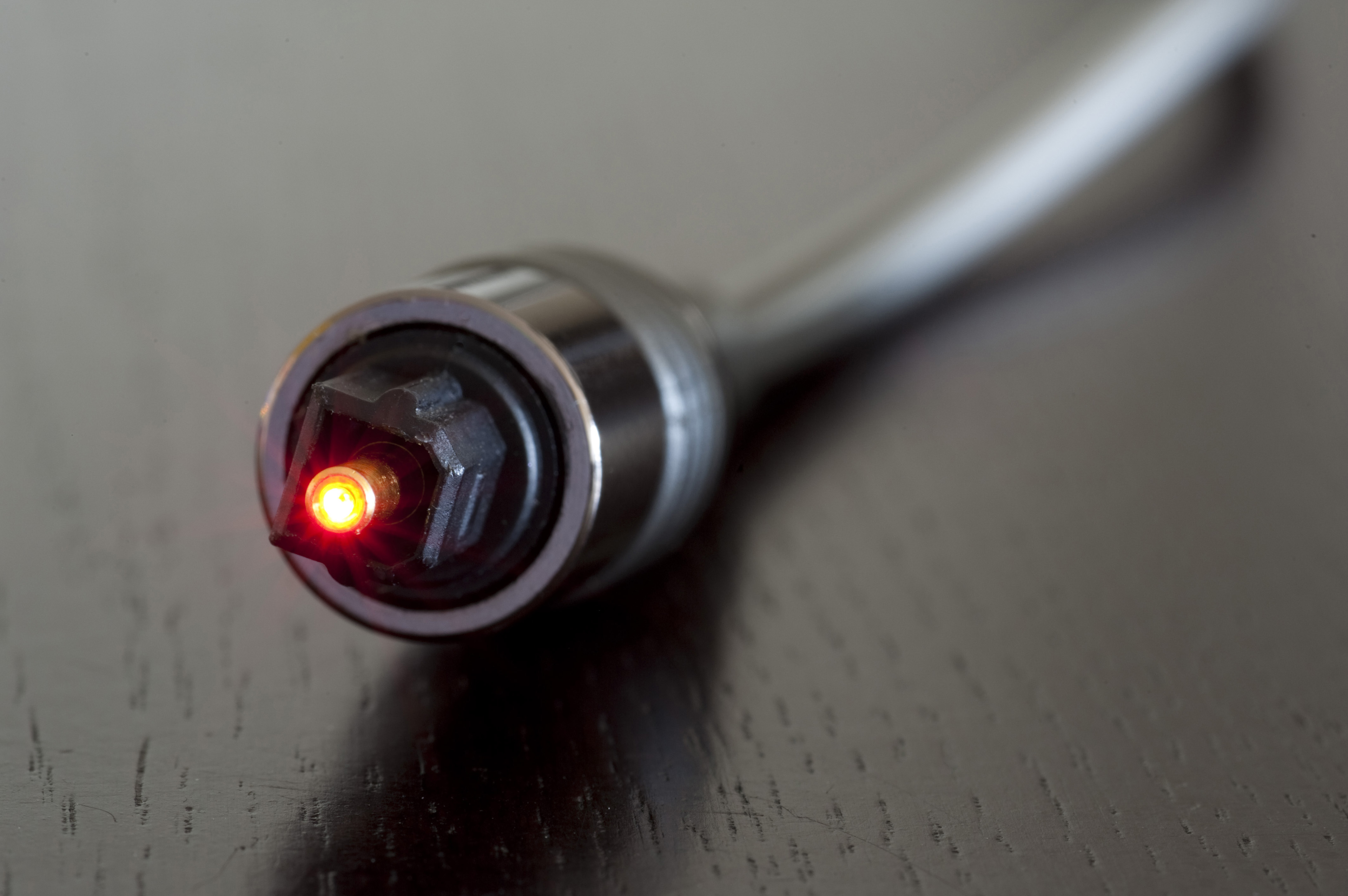 Free Image of Glowing Tip of Optical Fiber in Communication Cord