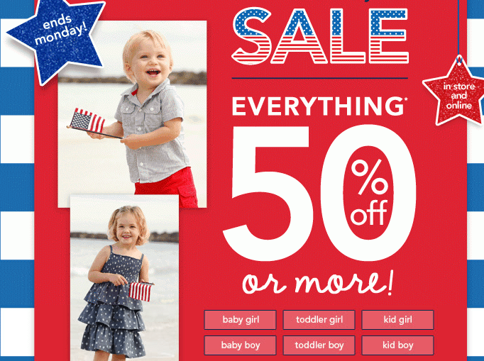 50 Off EVERTHING At Carters & Osh Kosh! Plus, Additional 15 Off Your