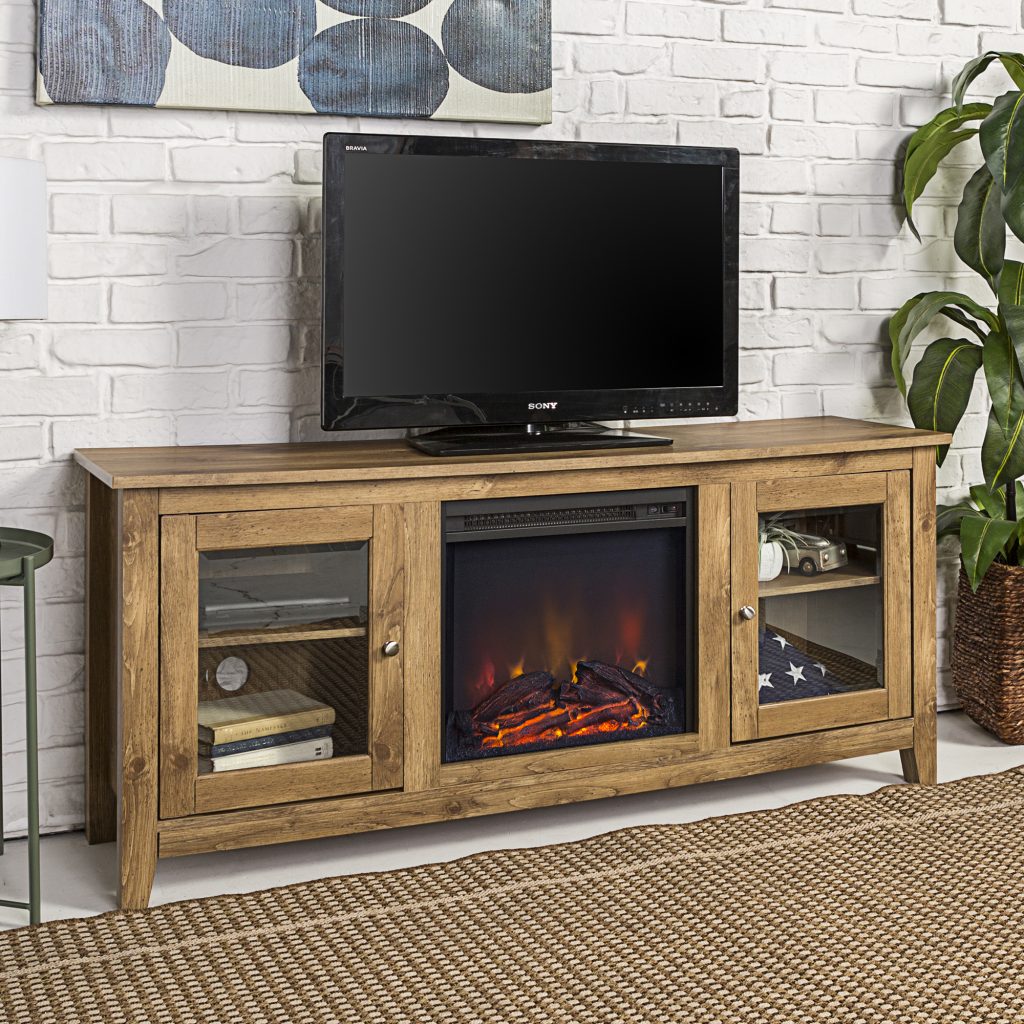 Traditional Wood Fireplace TV Stand Down to 199.00