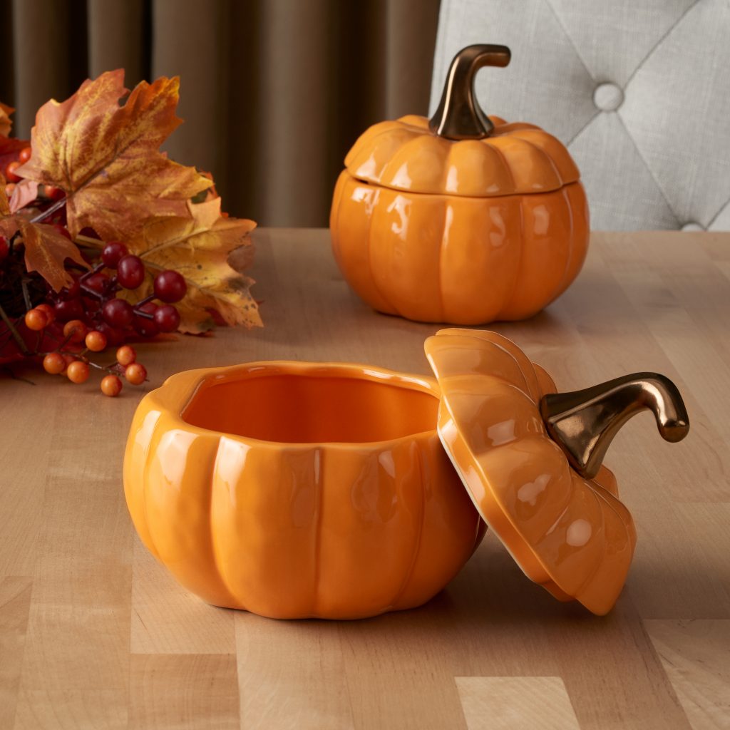 Set of Two Pumpkin Bowls With Lids Only 5.97! Freebies2Deals