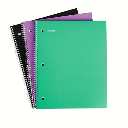 Staples College Ruled Notebooks 3Pack Only .75 Cents! (Reg. 5