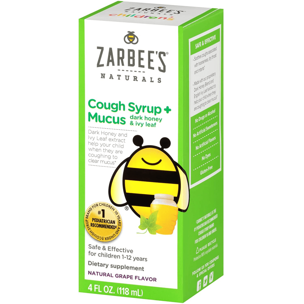 Zarbee’s Naturals Children’s Cough Syrup + Mucus with Dark Honey Only