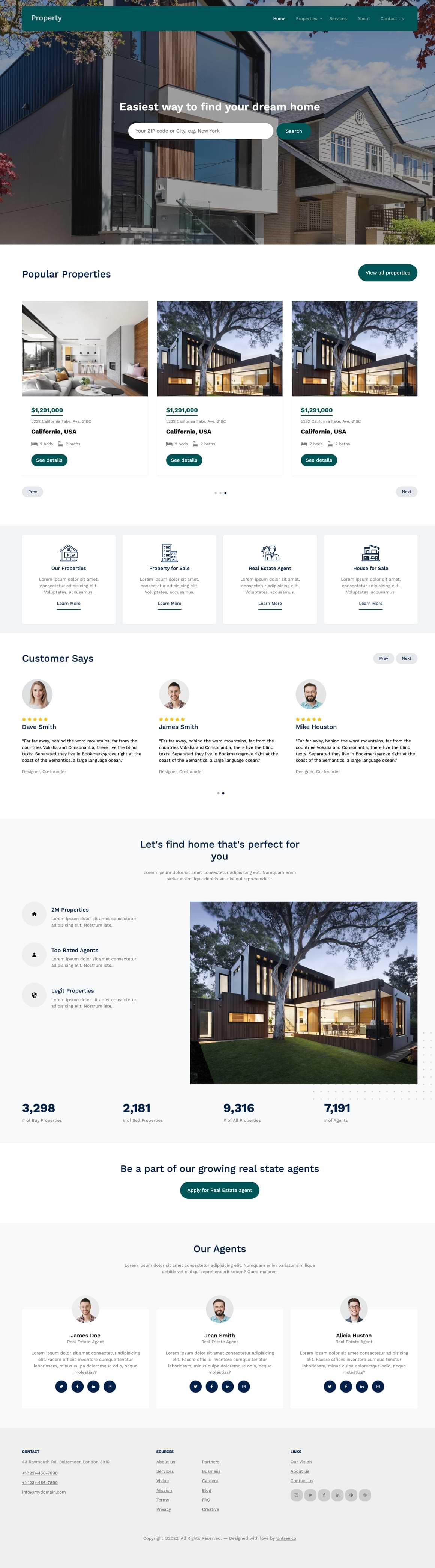 Property Free Real Estate Template built with Bootstrap Freebiesbug