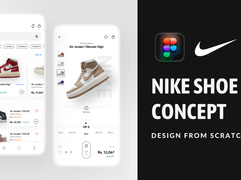 Nike Shoes Store App Concept Freebiesbug