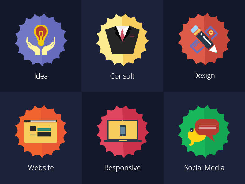 Free Colourful Flat Services Icons Free Download