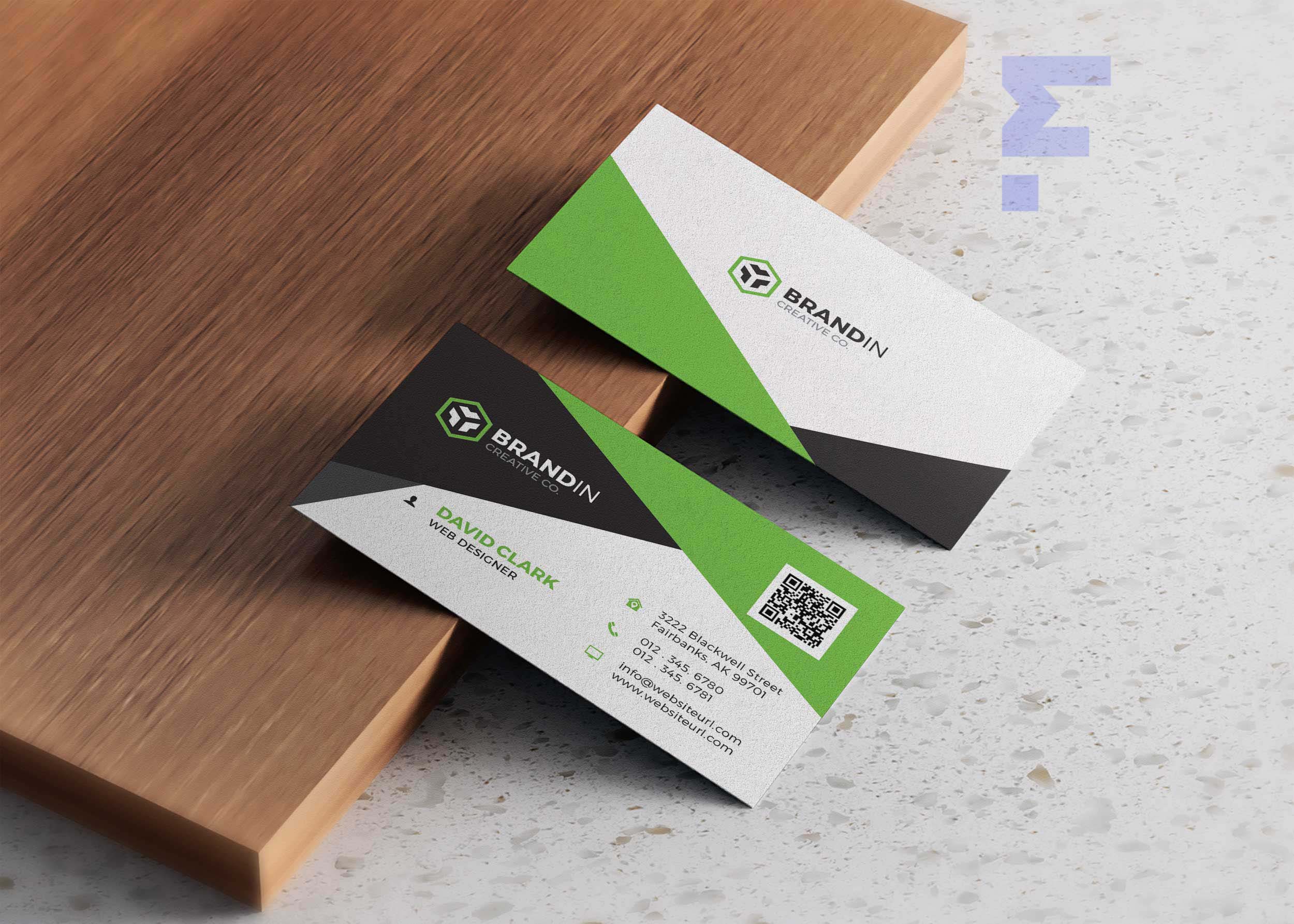 Free Business Card Design For App Freebies Mockup