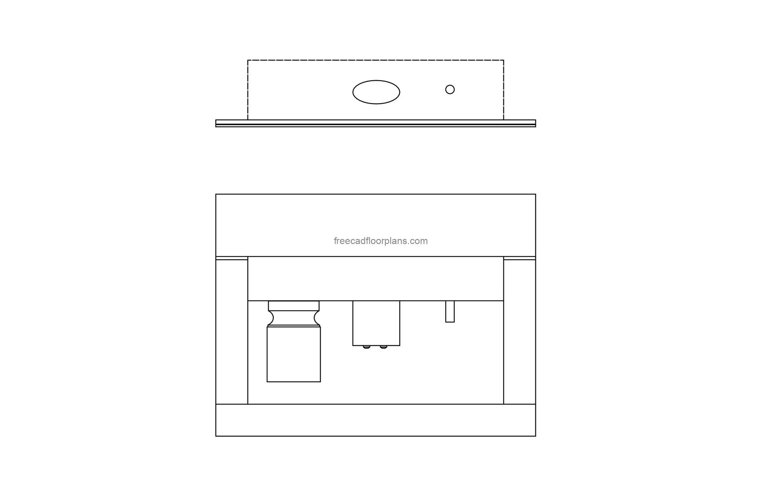 Built In Coffee Machine, Free AutoCAD Block Free Cad Floor Plans