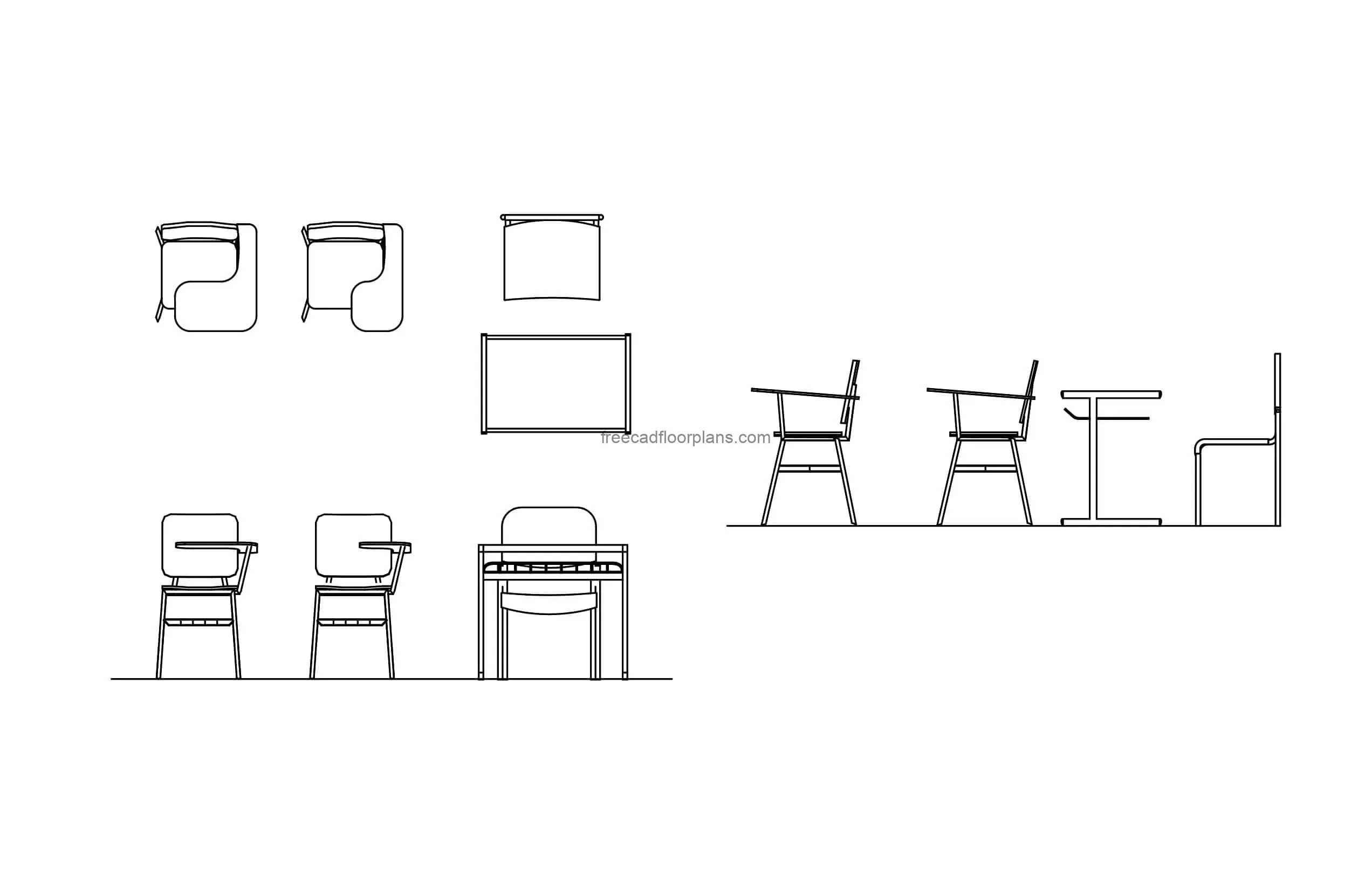 Classroom Chairs, Autocad Block Free Cad Floor Plans