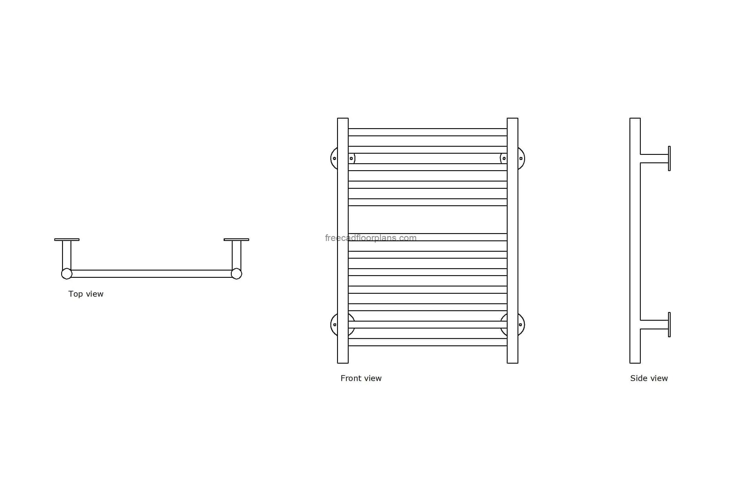 Towel Rail, AutoCAD Block Free Cad Floor Plans