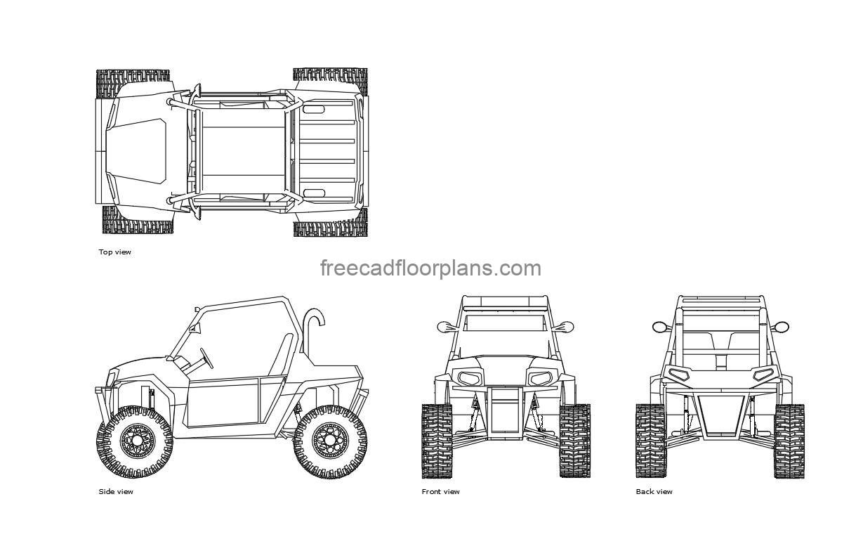 UTV Free CAD Drawings