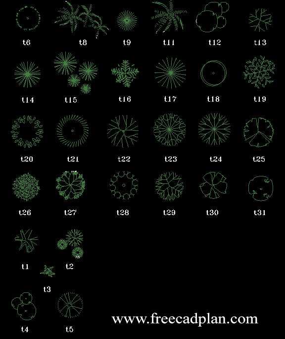 tree in plan view cad block for autocad dwg free cad plan
