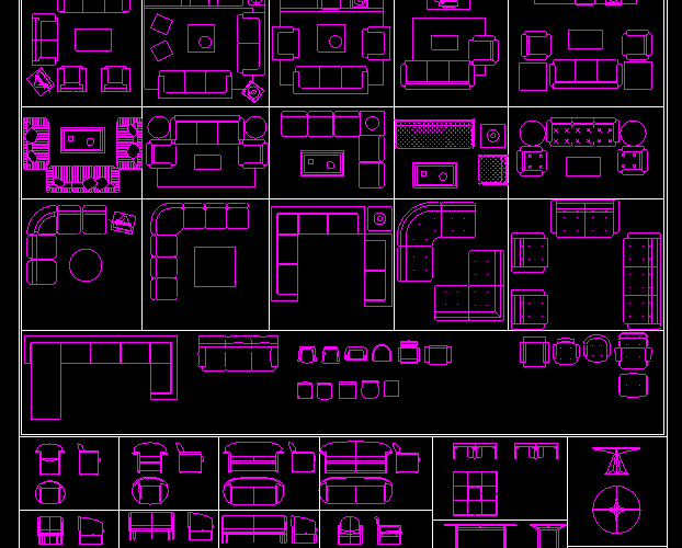 Sofas DWG Archives free cad plan
