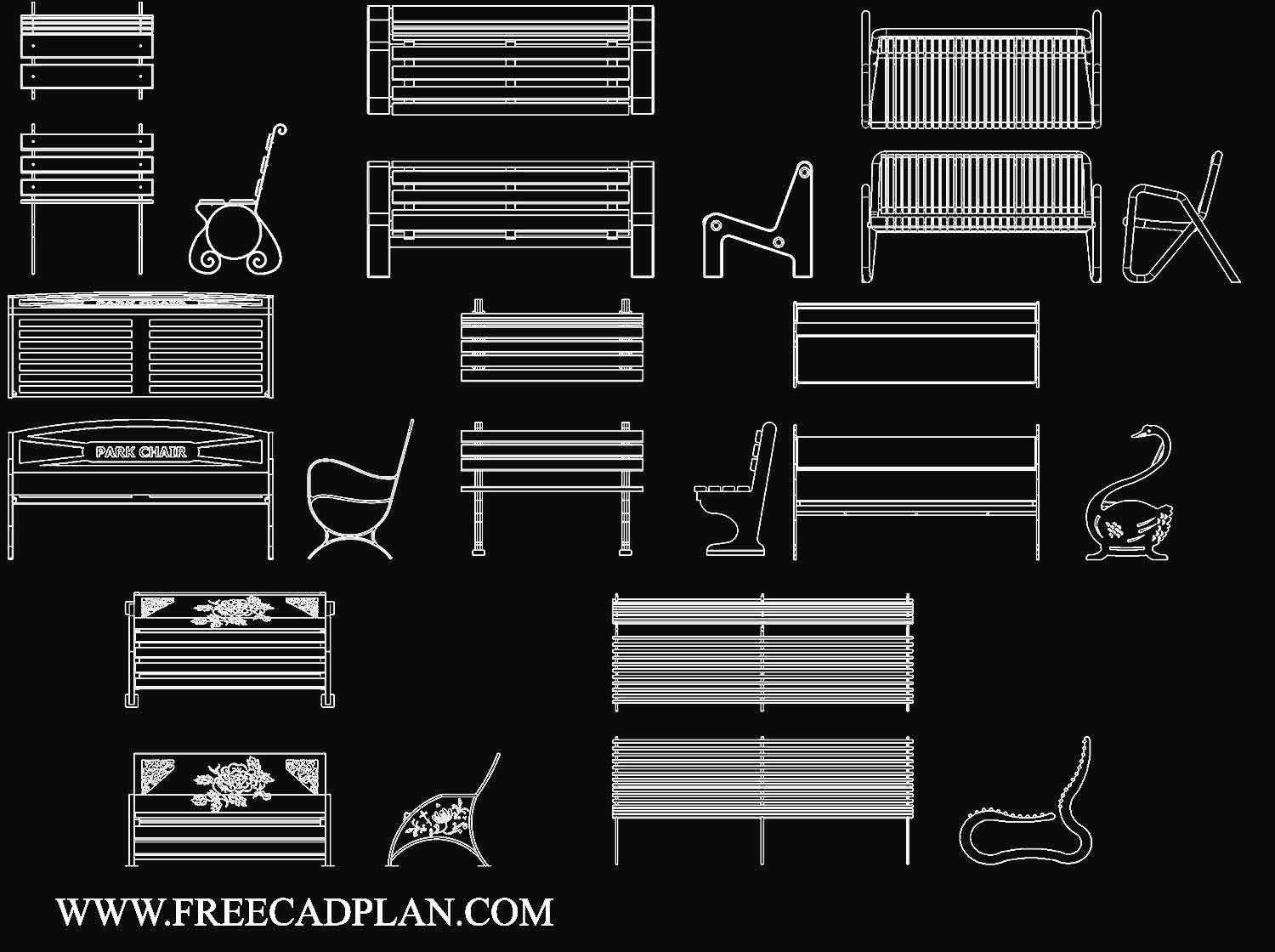 Outdoor Bench Cad Block Bruin Blog