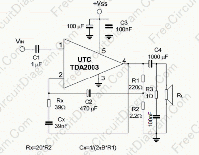 10 Watt Car Audio Amplifier – Electronic Circuit Diagram