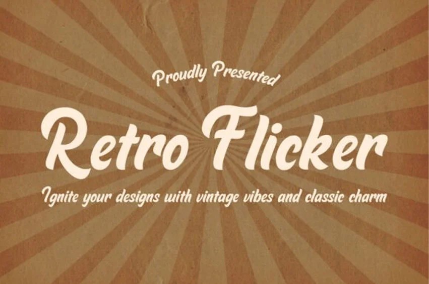 Retro Flicker Font FreeDaFonts