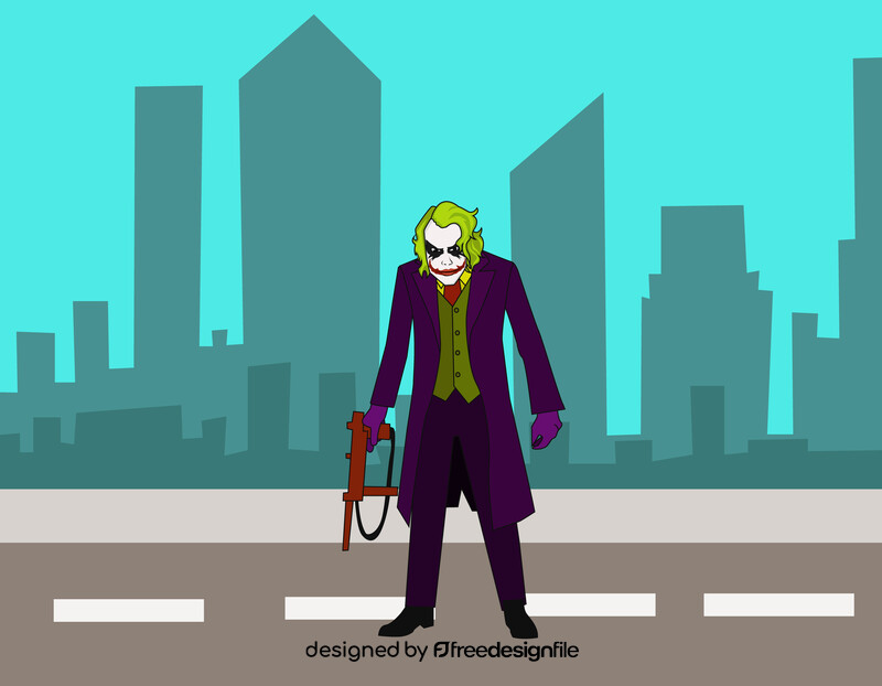 Joker drawing vector free download