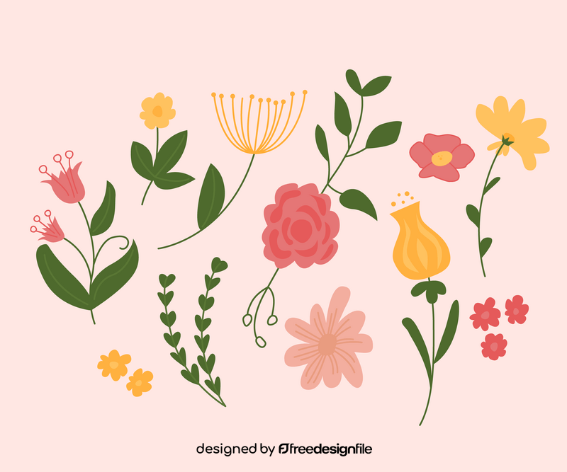 Flowers vector free download