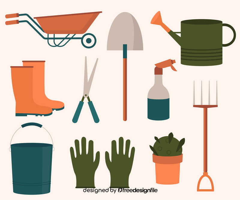 Garden equipment vector free download