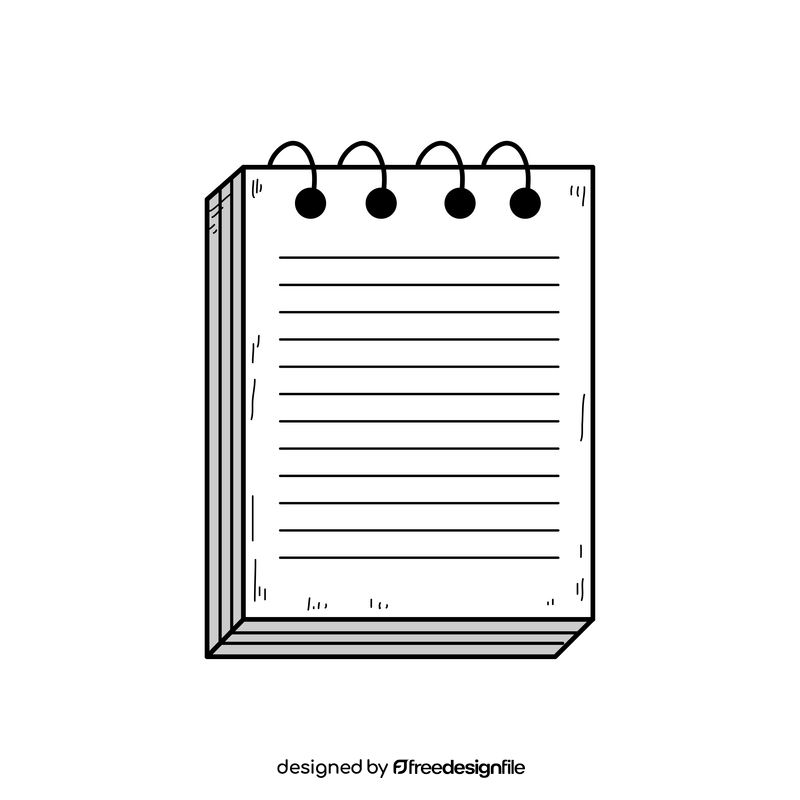 Notepad drawing clipart free download