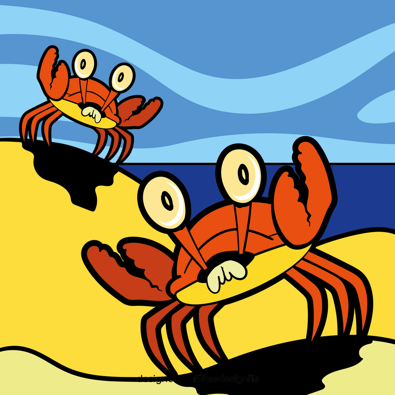 Crab cartoon vector free download