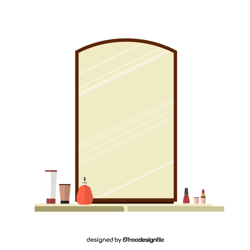 Makeup mirror clipart vector free download