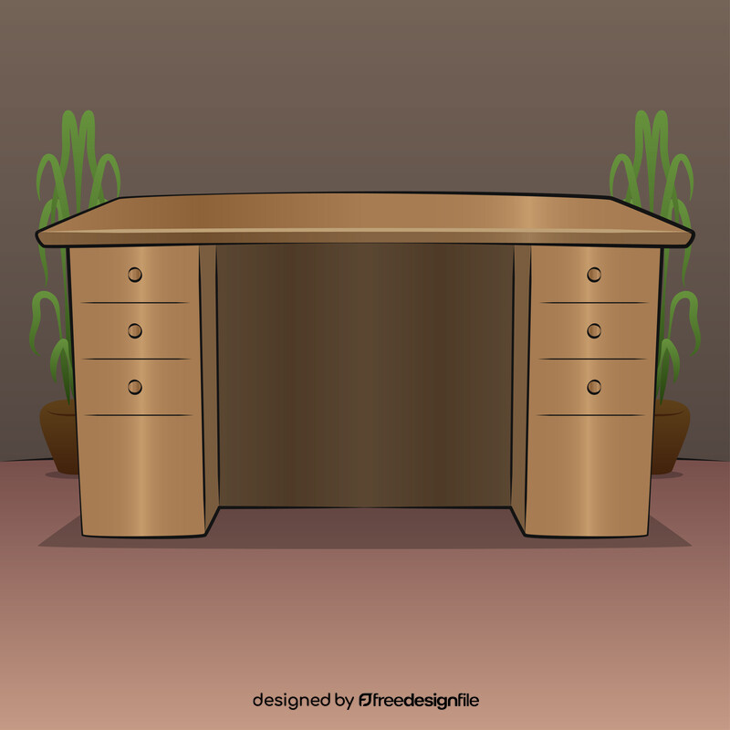 Office desk vector free download