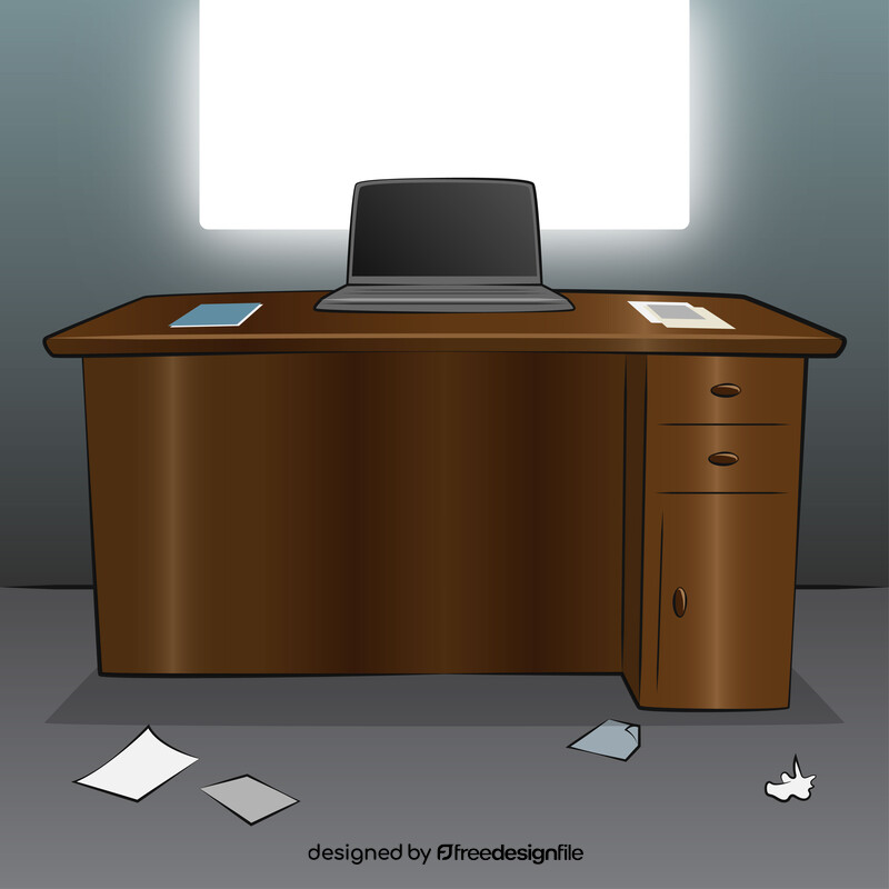 Office desk vector free download