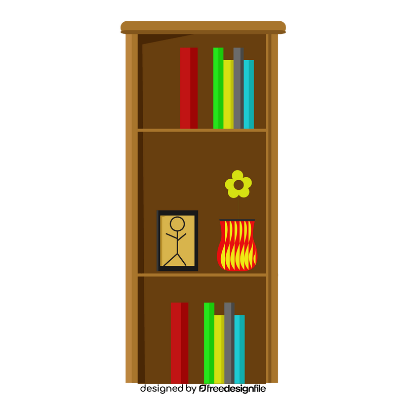 Bookshelf clipart free download