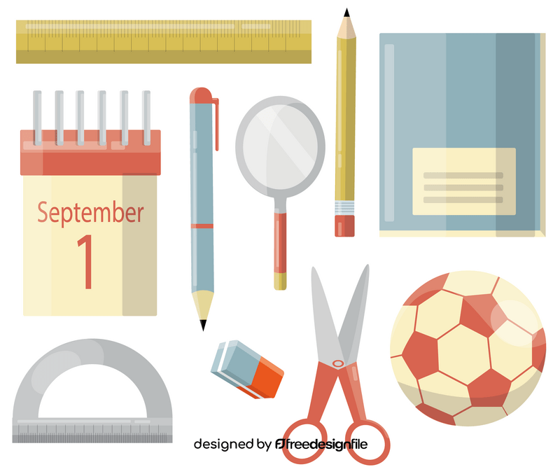 Study accessories vector free download