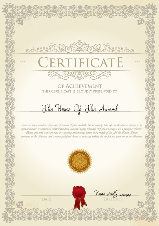 Exquisite Certificate cover templates vector set 03 free