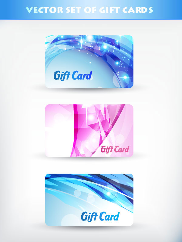 Bright gift cards design elements vector graphic 02 Vector Card free