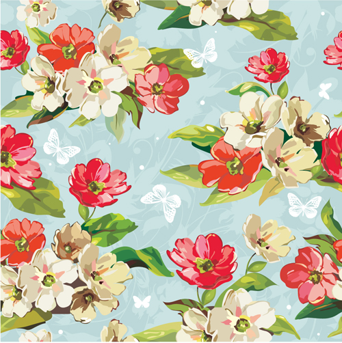 Beautiful Flower Pattern Mix vector 03 Vector Flower free download