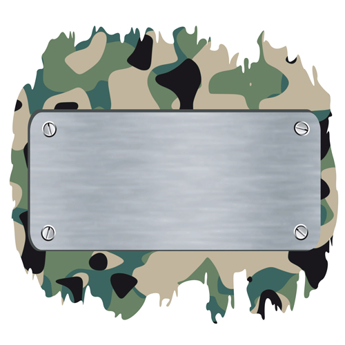 Military elements Frame vector 05 free download
