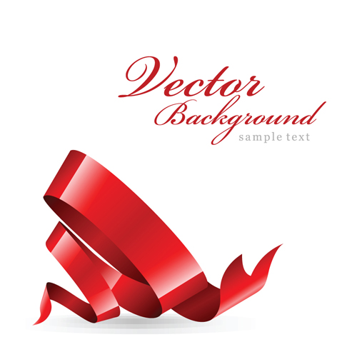 Creative Ribbons cone art background vector 03 free download