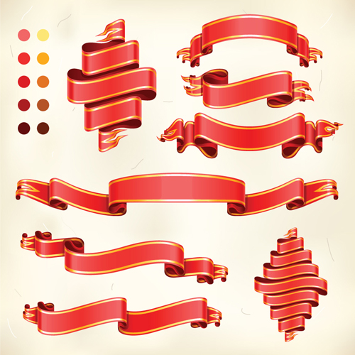 Creative Ribbons cone art background vector 05 free download