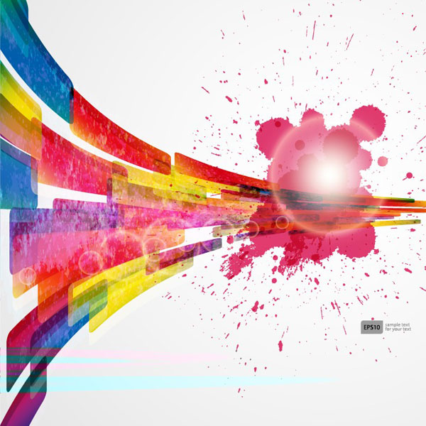 Colorful Object splash backgrounds vector 03 Vector Background free