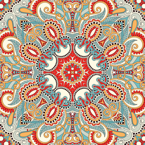 Set of Decorative pattern design vector material 01 free download