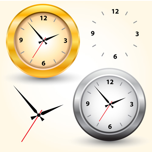 Different Clock design vector 04 free download