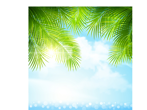 Green leaf nature background graphics Vector Background