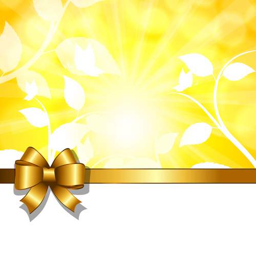 Shiny yellow background vector graphics 01 Vector Background free