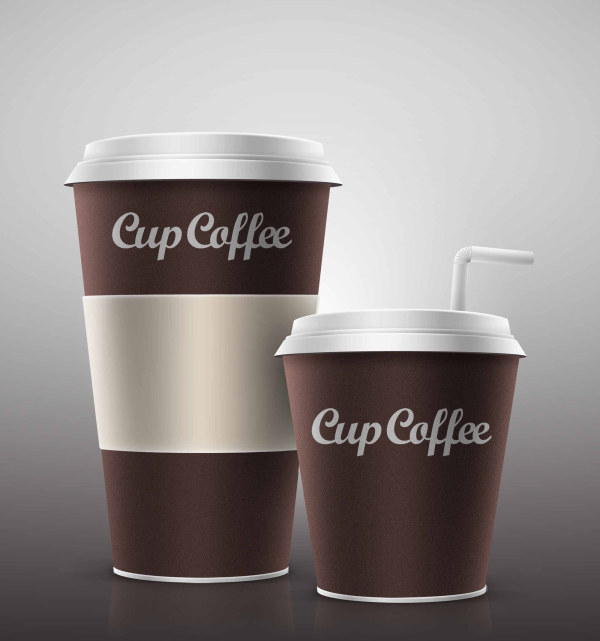 Paper cup coffee Layered PSD free download