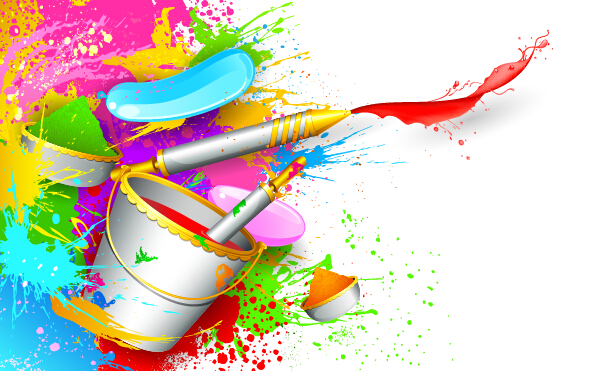 Holi creative background art vector 07 Vector Background free download