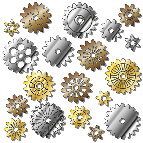 Vector gears illustration set free download