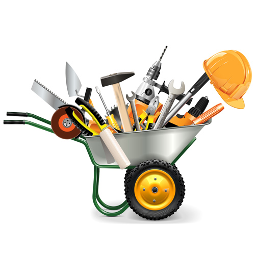 Vector construction tools illustration set 04 free download