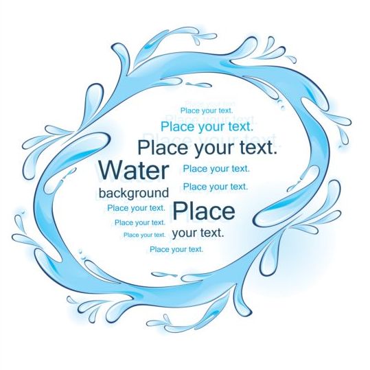 Simple water frame vector free download